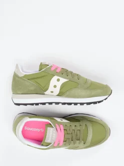 Damen Saucony – Retro-Sneaker aus Veloursleder und Textil olive