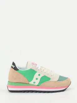 Damen Saucony – Retro-Sneaker aus Textil und Veloursleder