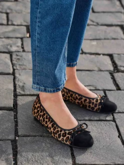 – Ballerinas aus Fellimitat mit Veloursleder*Semler Clearance