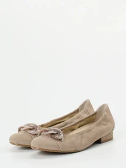 Damen Semler – Ballerinas aus Veloursleder braun