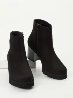 – Blockabsatz-Stiefelette aus Nubukleder*Semler Clearance