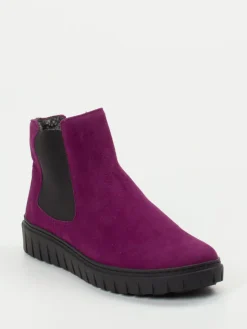 Damen Semler – Chelsea Boots aus Veloursleder pflaume