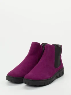 Damen Semler – Chelsea Boots aus Veloursleder pflaume