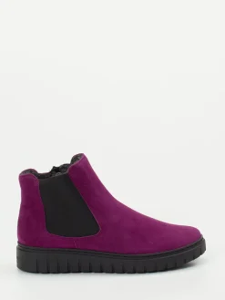 Damen Semler – Chelsea Boots aus Veloursleder pflaume