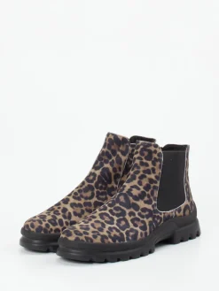 Damen Semler – Chelsea Boots aus geprägtem Leder im Leoprint