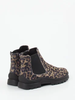 Damen Semler – Chelsea Boots aus geprägtem Leder im Leoprint