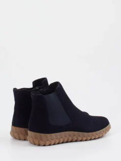 Damen Semler – Chelsea Boots aus Veloursleder Dunkel