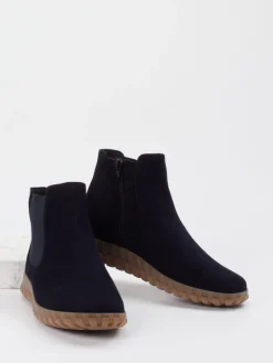 Damen Semler – Chelsea Boots aus Veloursleder Dunkel