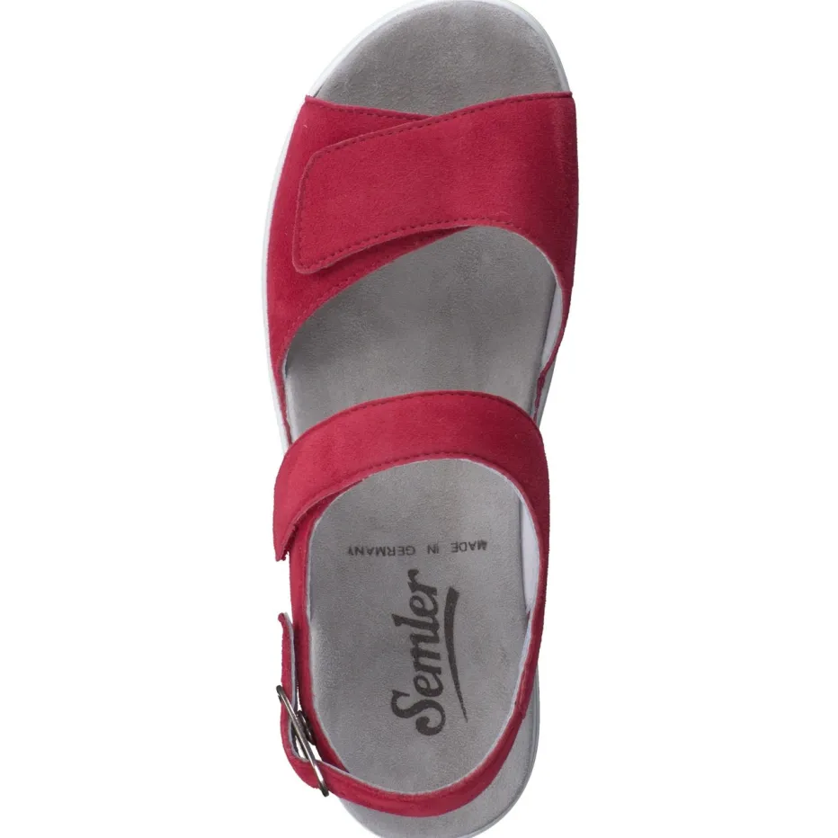 – Keilsandalette aus Veloursleder*Semler Discount
