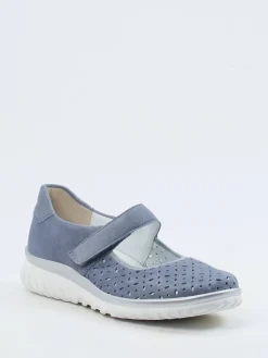 Damen Semler – Klett-Ballerina aus Veloursleder tauben