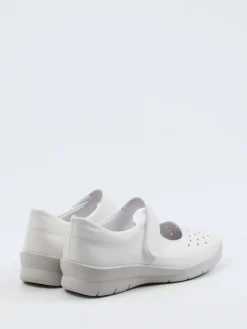 – Klettballerinas aus Kalbleder in Offwhite*Semler Discount