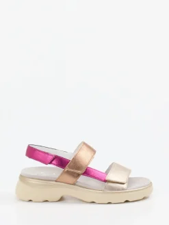 Damen Semler – Klettsandale aus Metallic-Kalbleder