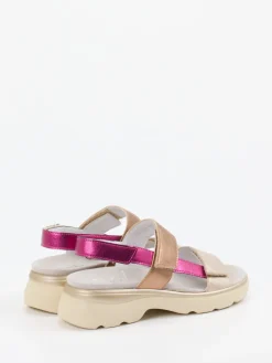 Damen Semler – Klettsandale aus Metallic-Kalbleder