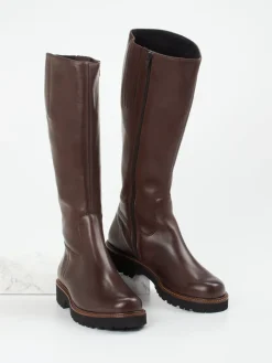 Damen Semler – Kniestiefel aus Kalbleder in Dunkel