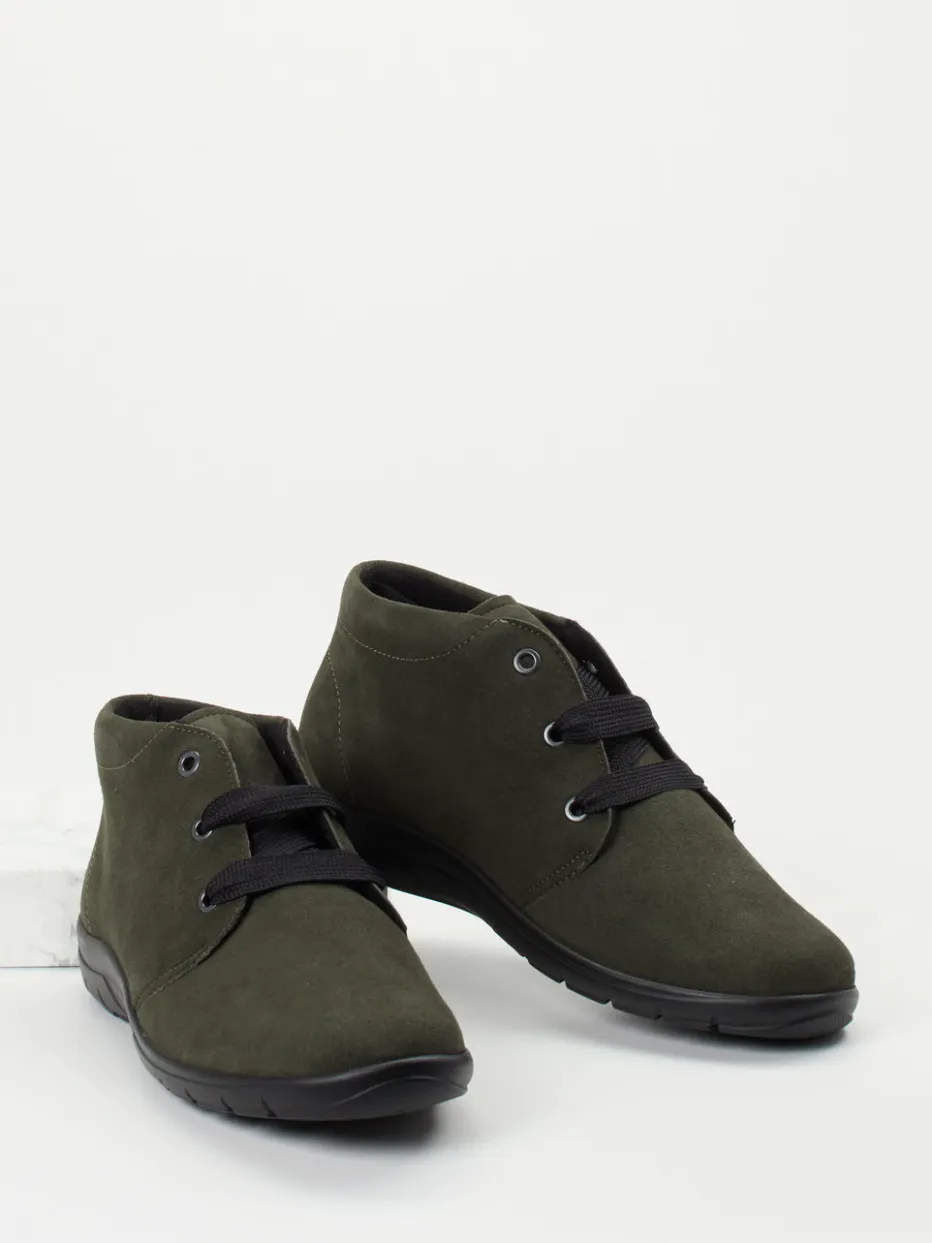 Damen Semler – Komfort-Bootie aus Veloursleder oliv