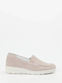 – Komfort-Loafer aus Nubukleder Rosé-*Semler New