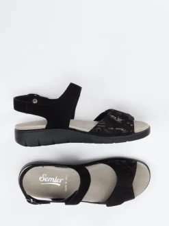 Damen Semler – Komfortsandale aus Veloursleder