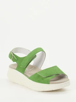 Damen Semler – Komfortsandale aus Veloursleder apfel