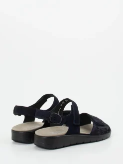 Damen Semler – Komfortsandale aus Veloursleder Dunkel