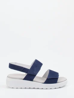 Damen Semler – Komfortsandale aus Veloursleder marine