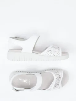 Damen Semler – Komfortsandale aus Kalbleder mit Metallic-Finish