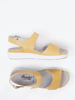 Damen Semler – Komfortsandale aus Kalbleder senf