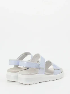 Damen Semler – Komfortsandale aus Lackleder hell