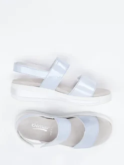 Damen Semler – Komfortsandale aus Lackleder hell