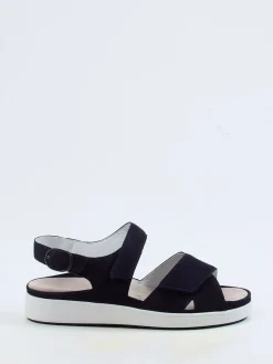 Damen Semler – Komfortsandale aus Veloursleder Dunkel