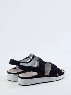 Damen Semler – Komfortsandale aus Veloursleder Dunkel