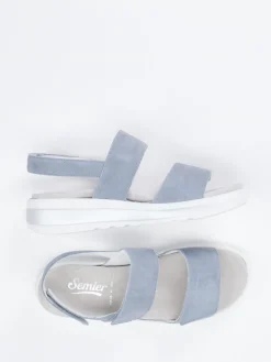 Damen Semler – Komfortsandale aus Veloursleder tauben