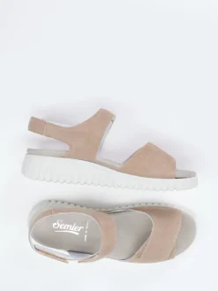 – Komfortsandale aus Veloursleder*Semler Best