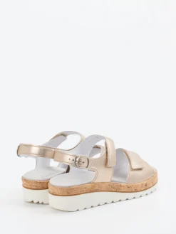 – Komfortsandalen aus Metallicleder*Semler Outlet