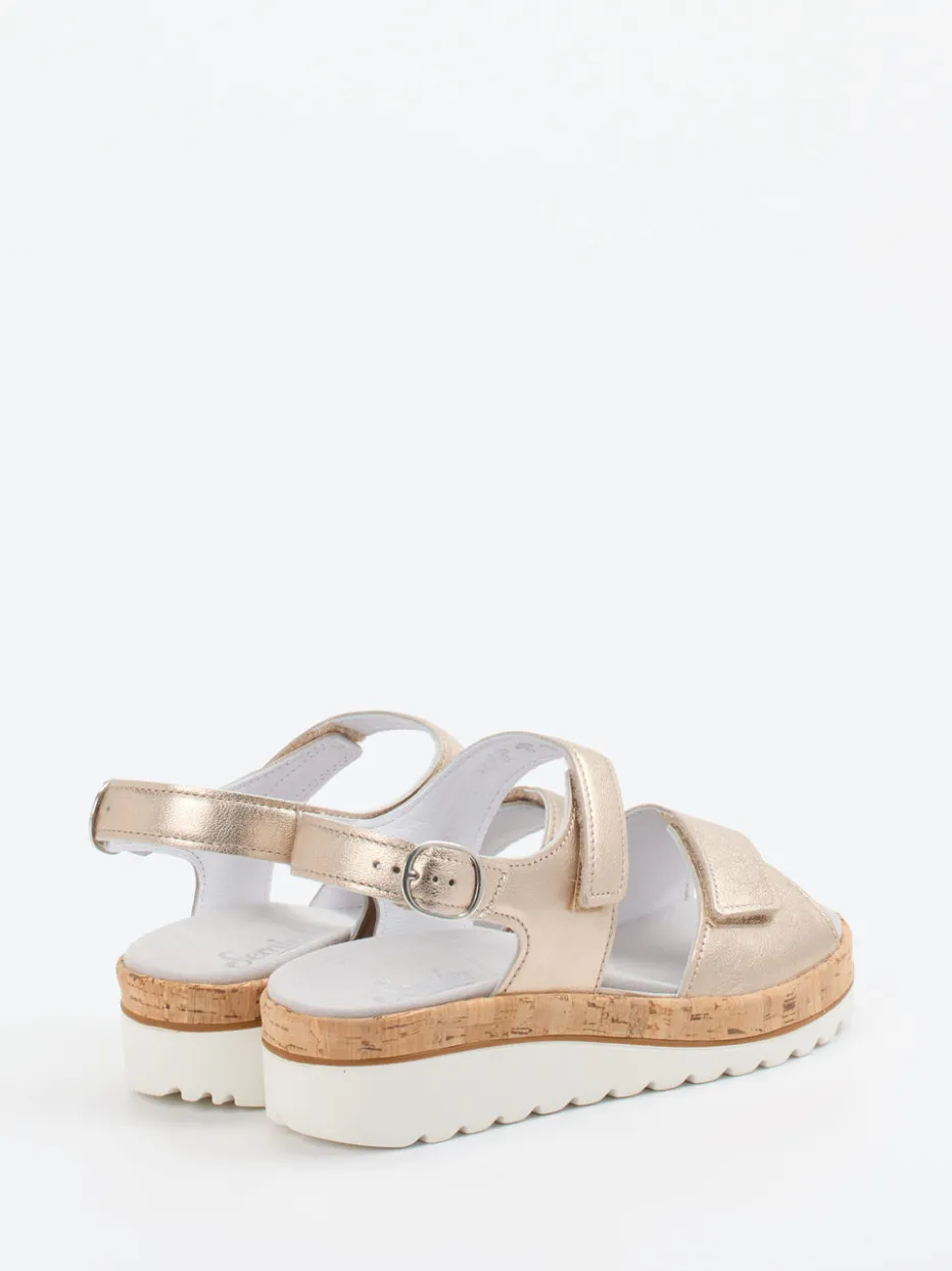 – Komfortsandalen aus Metallicleder*Semler Outlet