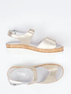 – Komfortsandalen aus Metallicleder*Semler Outlet