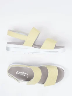 – Komfortsandalen aus geprägtem Leder*Semler New