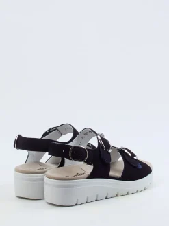 – Komfort-Sandalen aus Veloursleder Dunkel*Semler Clearance