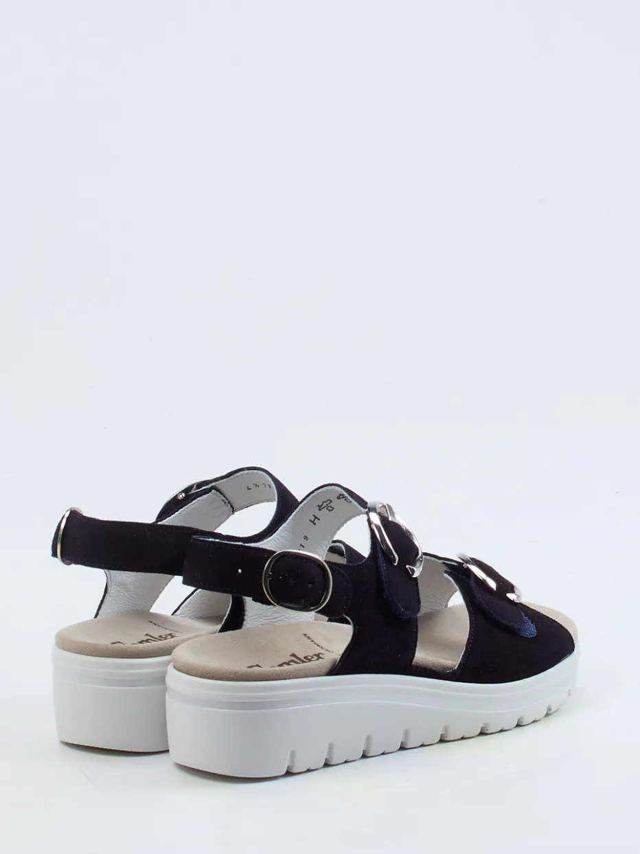 – Komfort-Sandalen aus Veloursleder Dunkel*Semler Clearance