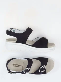 – Komfort-Sandalen aus Veloursleder Dunkel*Semler Clearance