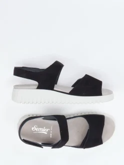 – Komfortsandalen aus Veloursleder*Semler Outlet