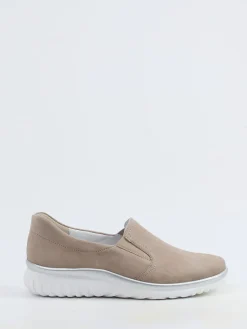 Damen Semler – Komfort-Slipper aus Veloursleder grau
