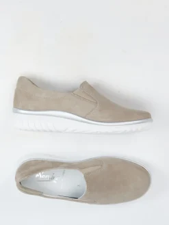 Damen Semler – Komfort-Slipper aus Veloursleder grau