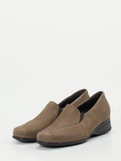 Damen Semler – Komfort-Slipper aus Nubukleder in Taupe