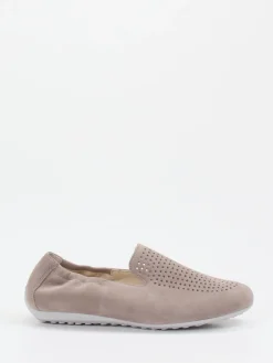 Damen Semler – Komfort-Slipper aus Veloursleder taupe