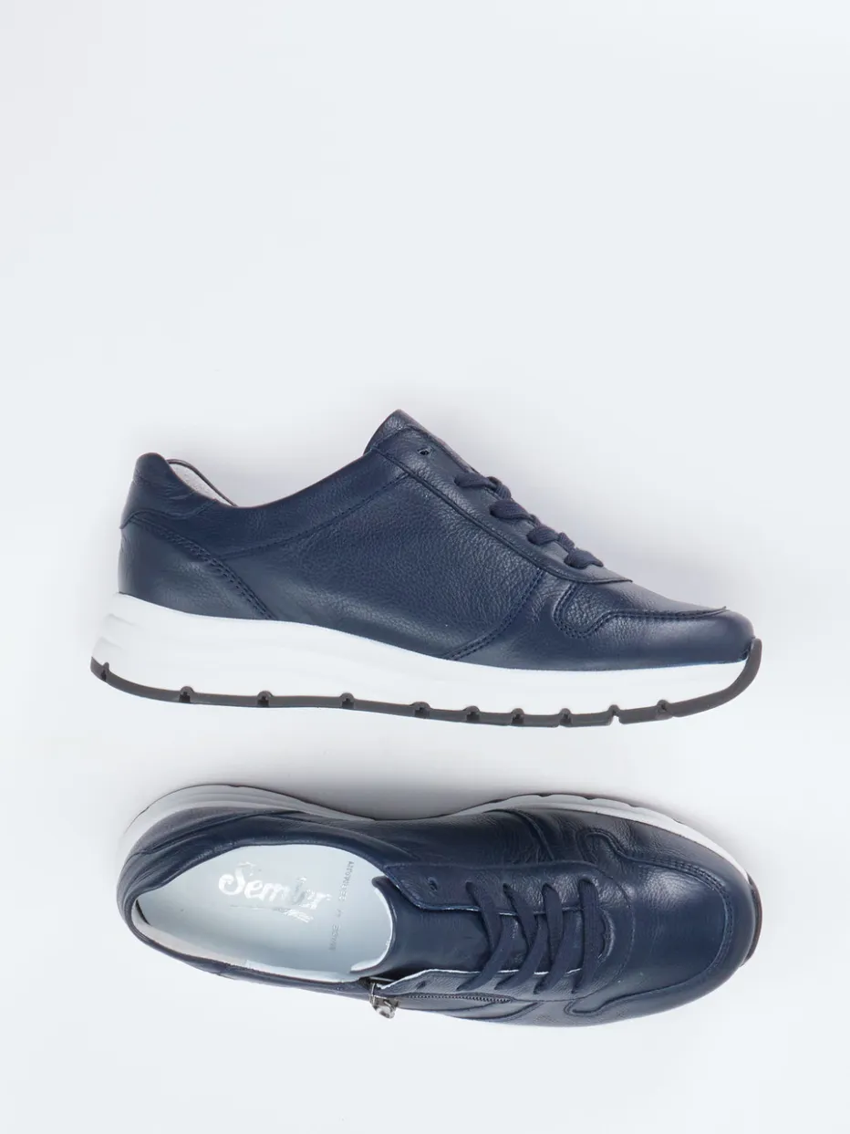 Damen Semler – Komfort-Sneaker aus Kalbleder dunkel