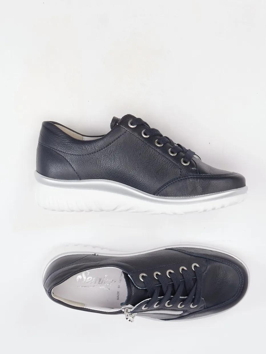 Damen Semler – Komfort-Sneaker aus Kalbleder Dunkel