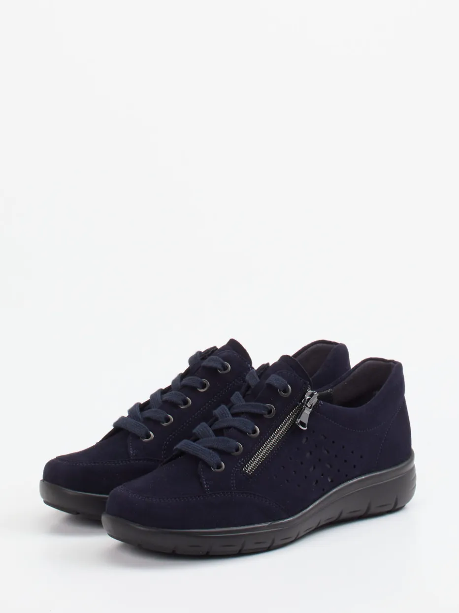 Damen Semler – Komfort-Sneaker aus Veloursleder Dunkel