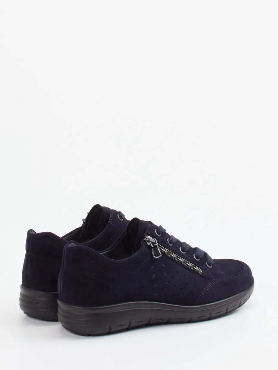 Damen Semler – Komfort-Sneaker aus Veloursleder Dunkel