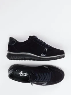 – Komfort-Sneaker aus Veloursleder Dunkel*Semler Sale