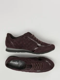 – Komfort-Sneaker aus Veloursleder brombeer*Semler Discount
